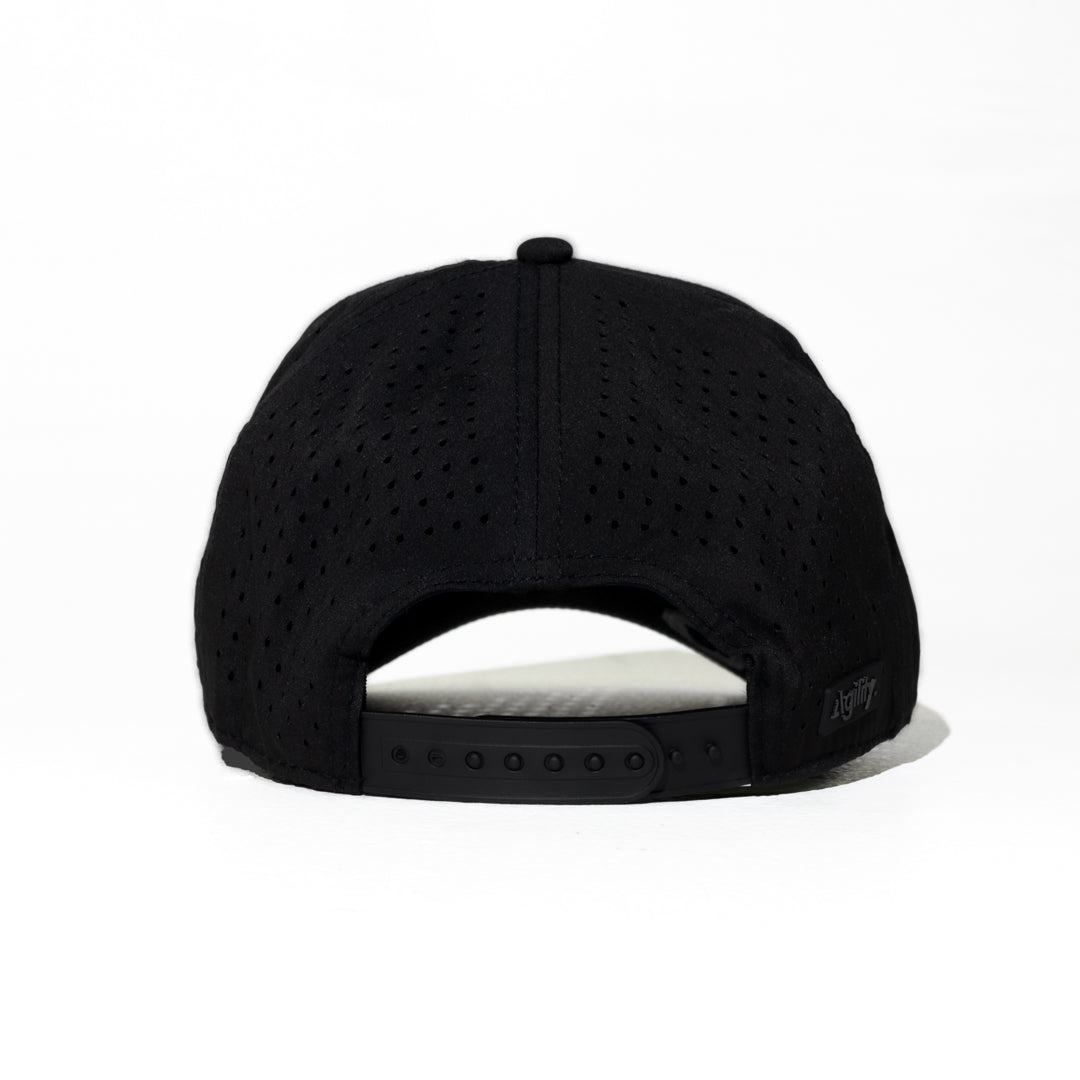 Jet Black Cruz Performance Cap | Lightweight Moisture - Wicking Athletic Hat - AgilityApparel