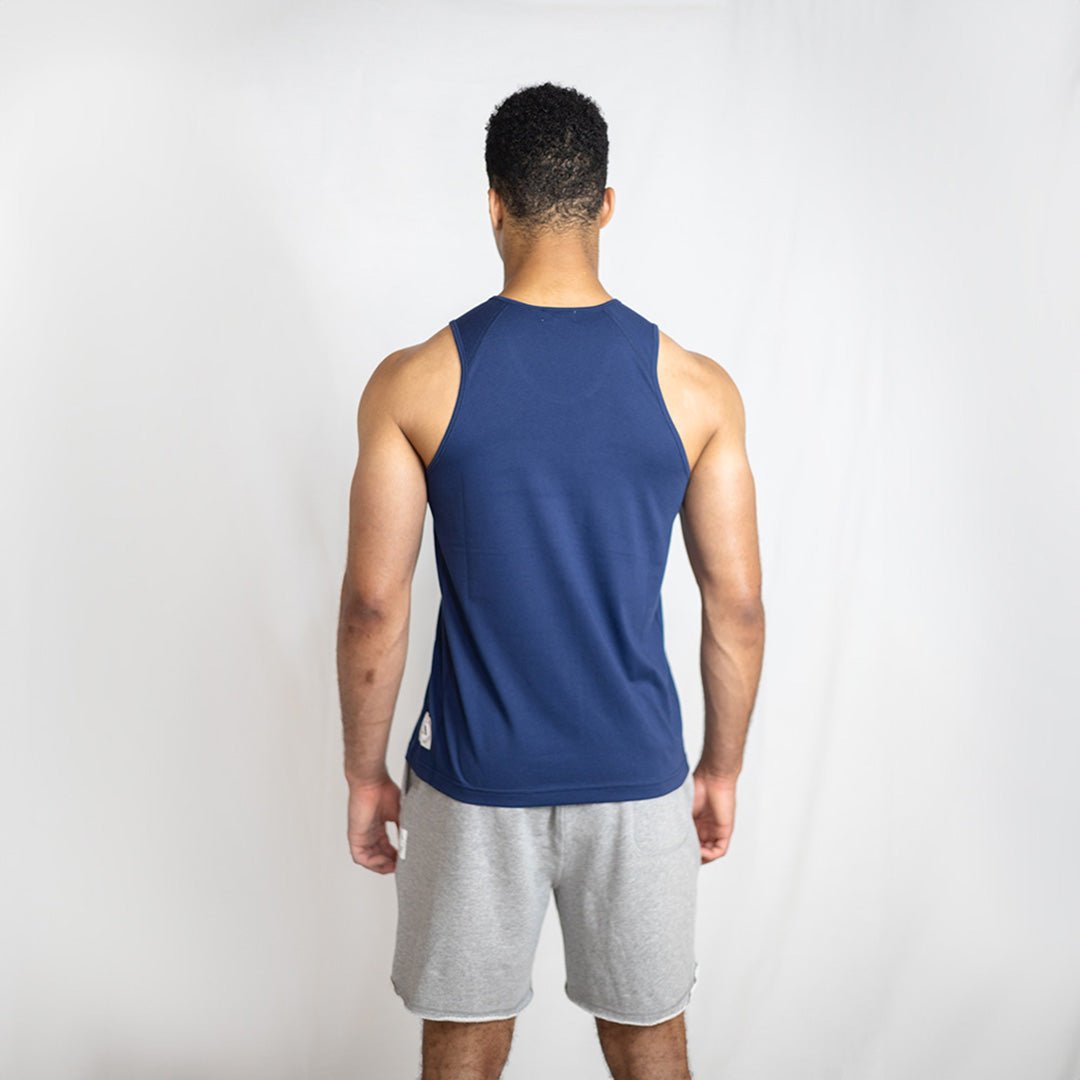 Navy Iroflex Core Singlet | Fitted Endurance Training & Running Top - AgilityApparel