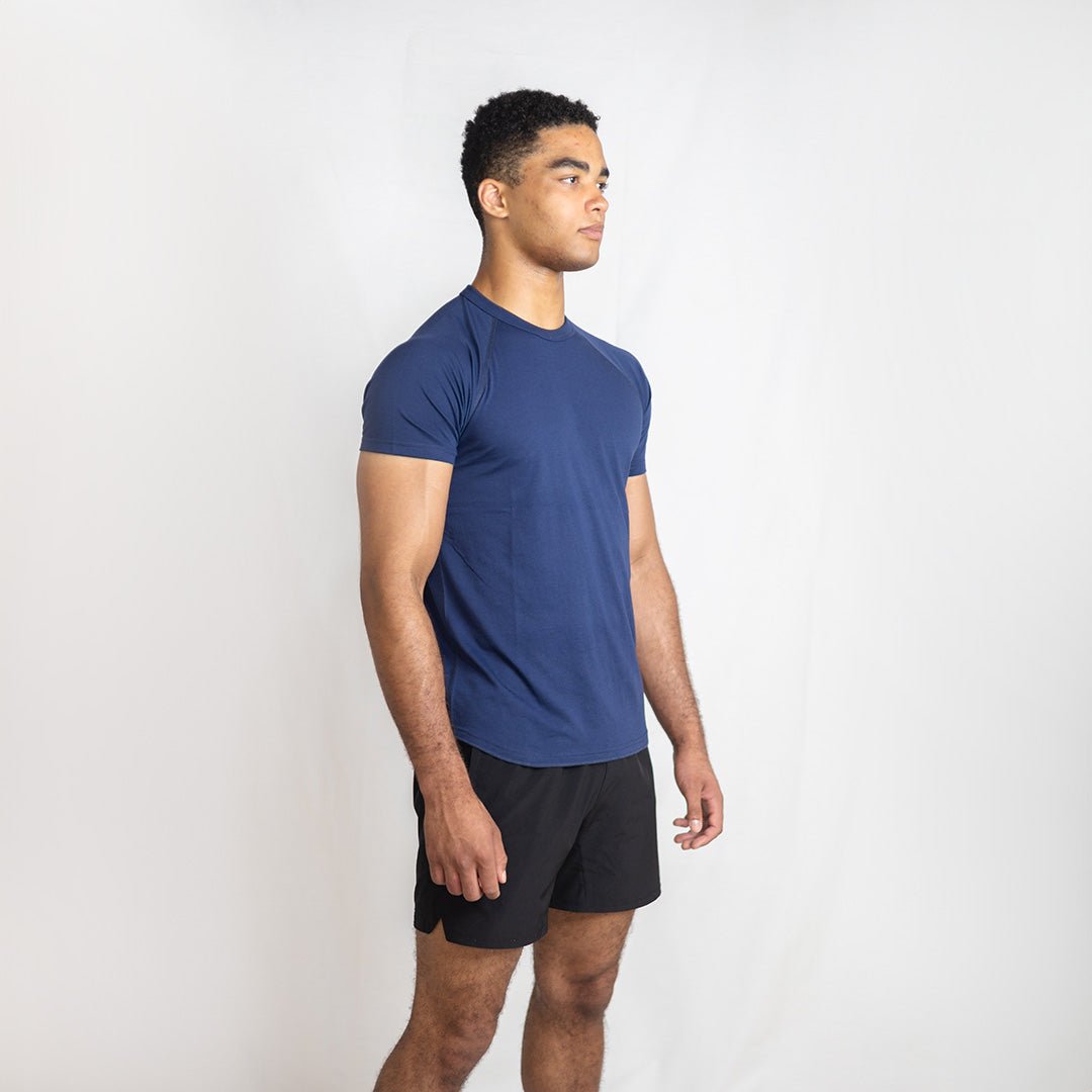 Navy Iroflex Core Tee | Fitted Performance Training T-Shirt - AgilityApparel