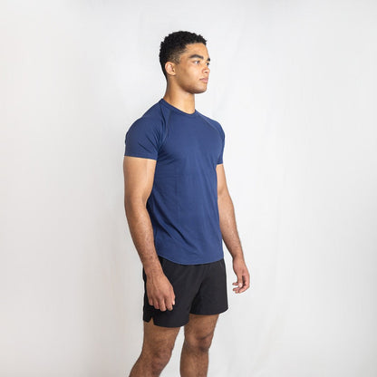 Navy Iroflex Core Tee | Fitted Performance Training T-Shirt - AgilityApparel