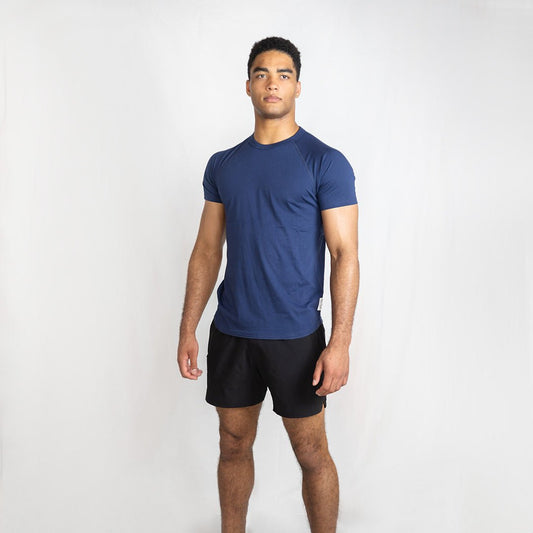 Navy Iroflex Core Tee | Fitted Performance Training T-Shirt - AgilityApparel