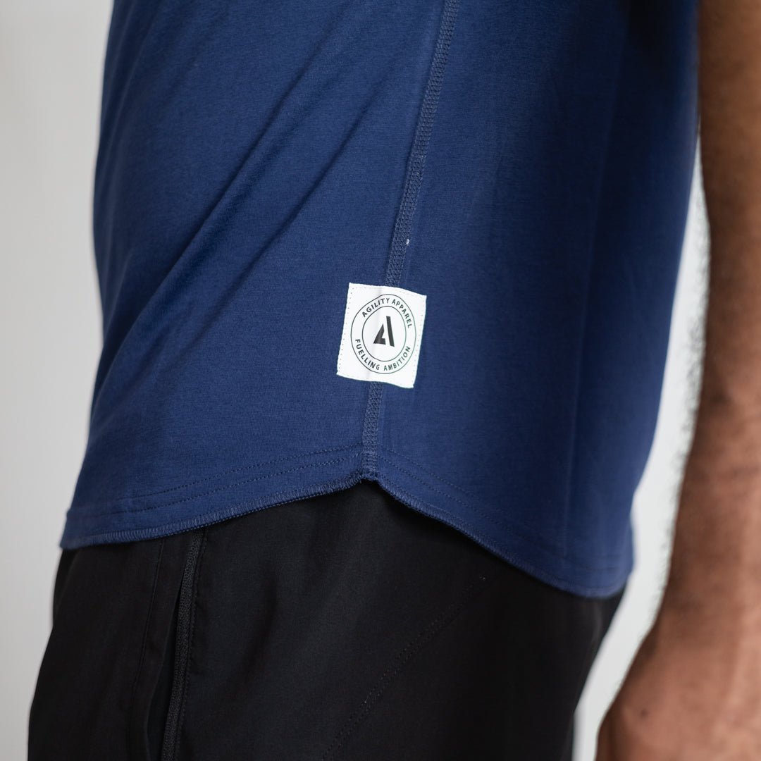 Navy Iroflex Core Tee | Fitted Performance Training T-Shirt - AgilityApparel