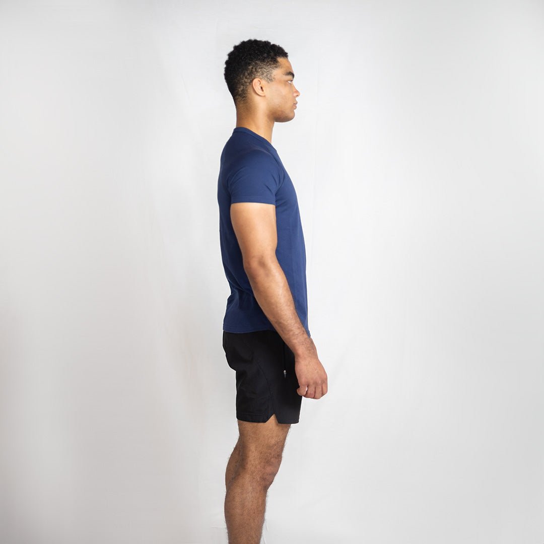 Navy Iroflex Core Tee | Fitted Performance Training T-Shirt - AgilityApparel