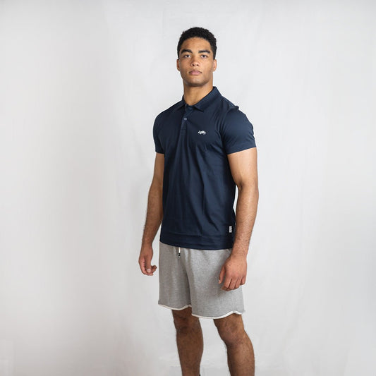Navy Mercerised Cotton Performance Polo | Premium Recovery Shirt - AgilityApparel