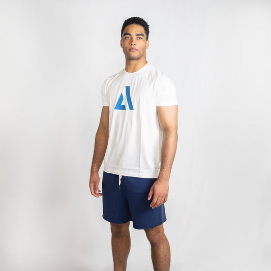 Navy Midweight Organic Terry Shorts | 5.5" Cut - Off Training & Recovery Short - AgilityApparel