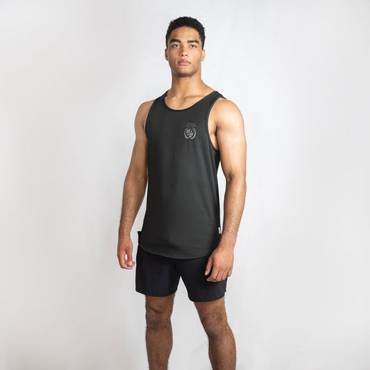 Pewter Momentum Singlet | AeroFlex™ Relaxed Fit Training & Running Top - AgilityApparel