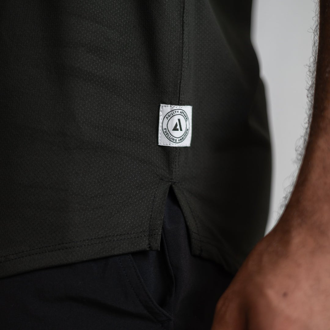 Pewter Momentum Singlet | AeroFlex™ Relaxed Fit Training & Running Top - AgilityApparel