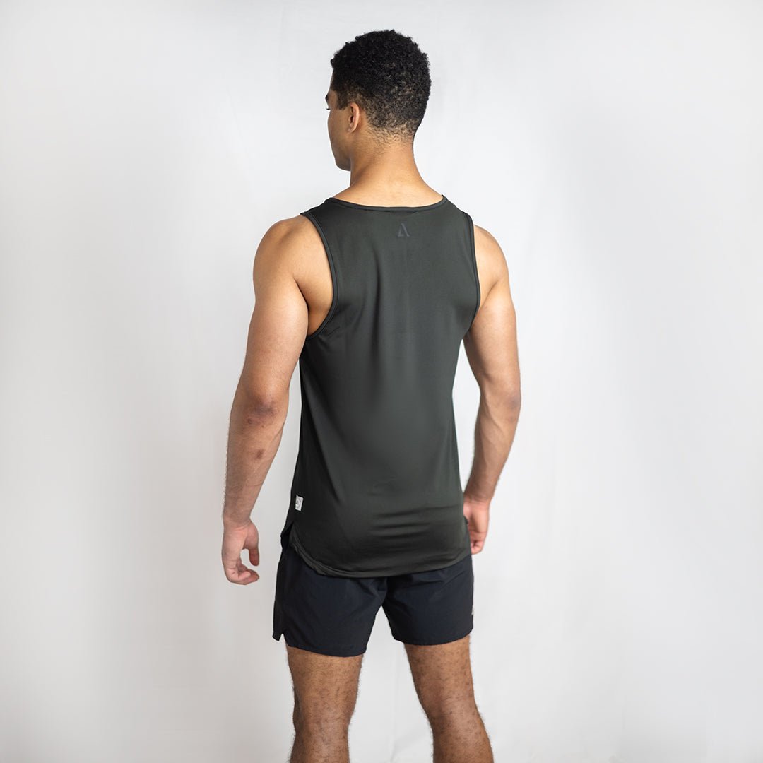Pewter Momentum Singlet | AeroFlex™ Relaxed Fit Training & Running Top - AgilityApparel