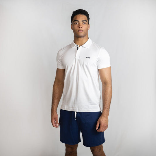White Mercerised Cotton Performance Polo | Premium Recovery Shirt - AgilityApparel