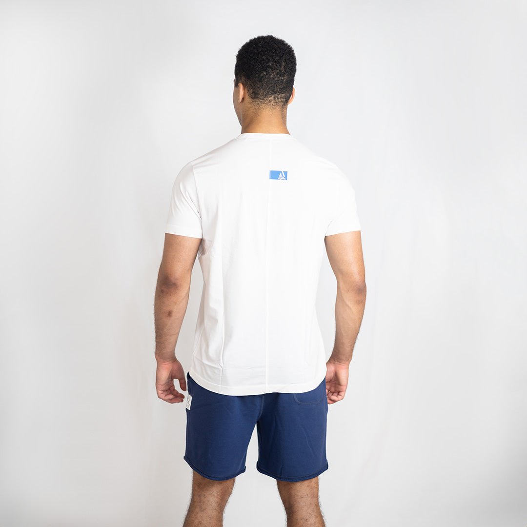 White Mission Tee | 100% Fine Cotton Soft - Touch Athletic T-Shirt - AgilityApparel