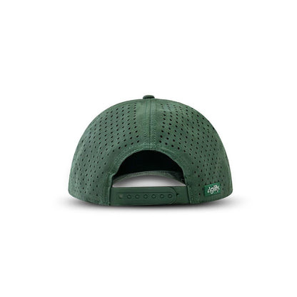 Deep Forest Green Cruz Performance Cap back view - snapback adjustment and structured crown design