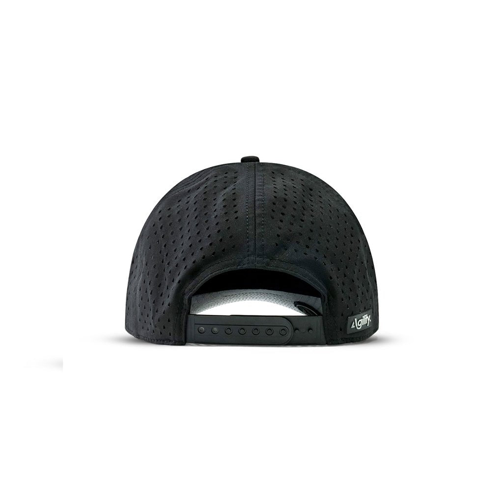 Black Pursue Performance Cap | Lightweight Moisture - Wicking Running Hat - AgilityApparel
