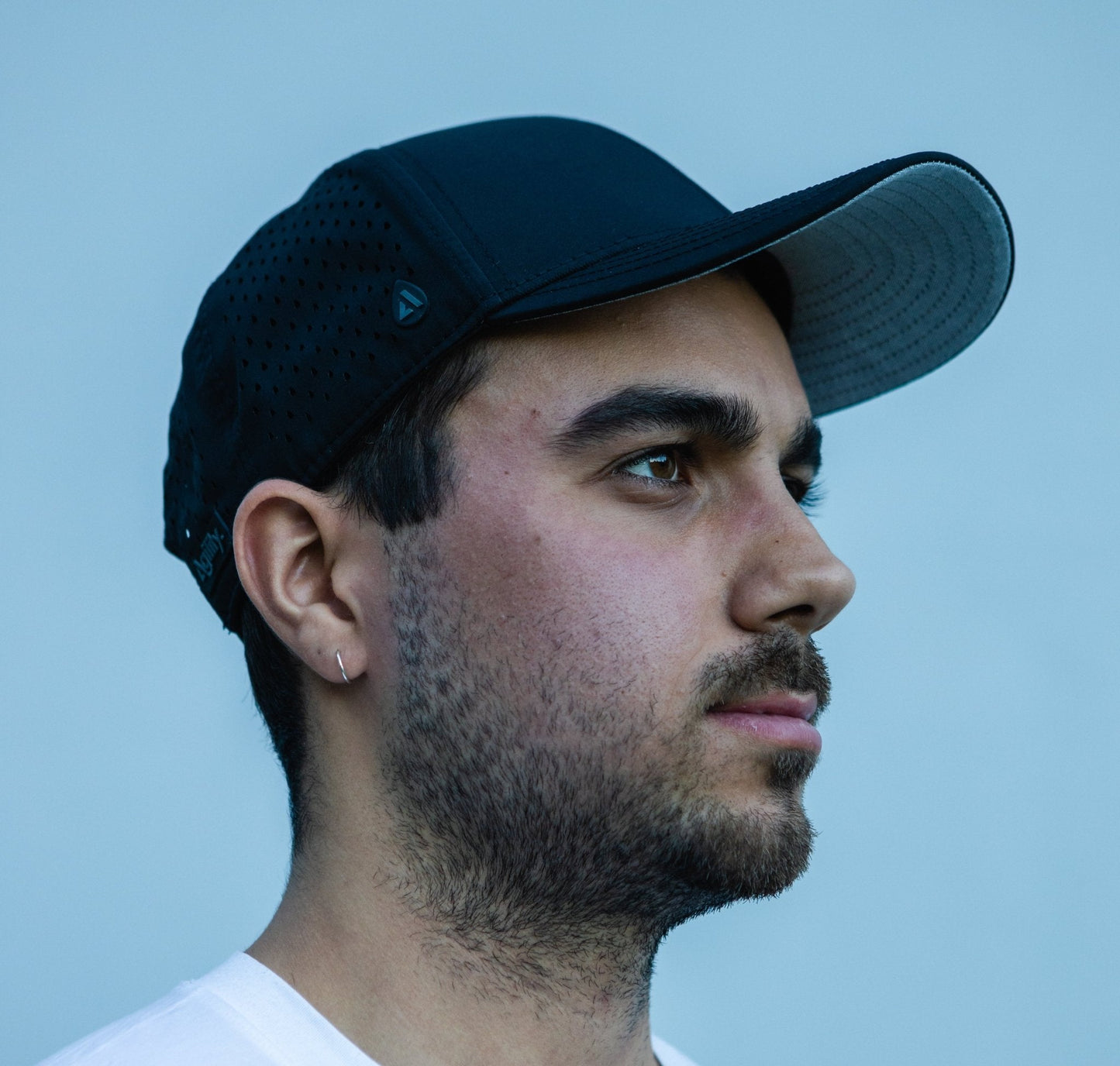 Black Pursue Performance Cap | Lightweight Moisture - Wicking Running Hat - AgilityApparel