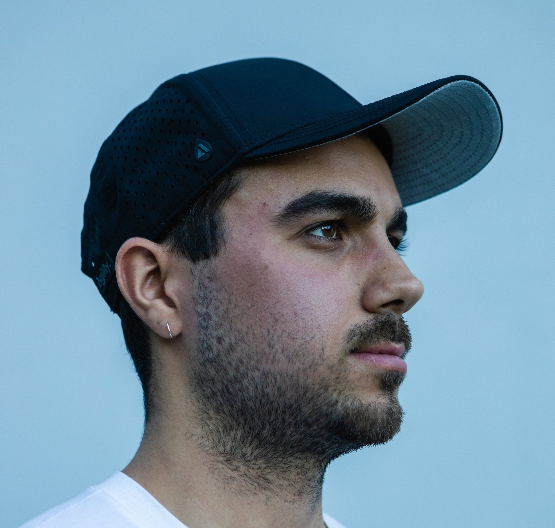 Black Pursue Performance Cap | Lightweight Moisture - Wicking Running Hat - AgilityApparel