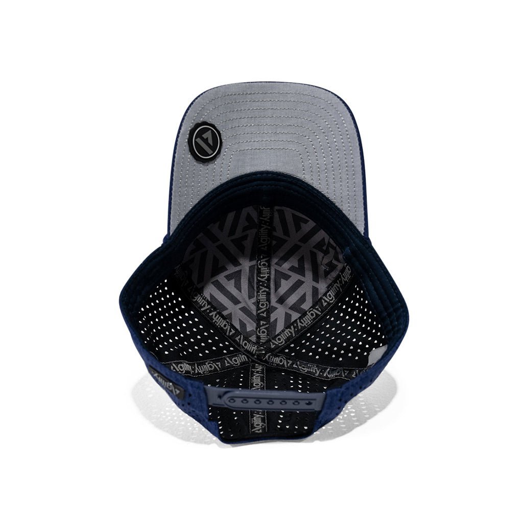 Navy Pursue Performance Cap | Lightweight Moisture - Wicking Running Hat - AgilityApparel